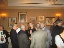 Jessica Chastain holding court at 21 Club